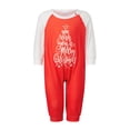 thumbnail image 3 of Conjunto de pijamas navideños familiares a juego con estampado de letras, renos y copos de nieve. Pijamas de vacaciones para papá, mamá y niños., 3 of 8