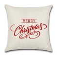 thumbnail image 2 of Christmas Pillow Covers 18×18 Inch Set of 4 Farmhouse Pillow Covers Holiday Rustic Linen Pillow Case for Sofa Couch Christmas Decorations Throw Pillow Covers Letter, 2 of 5