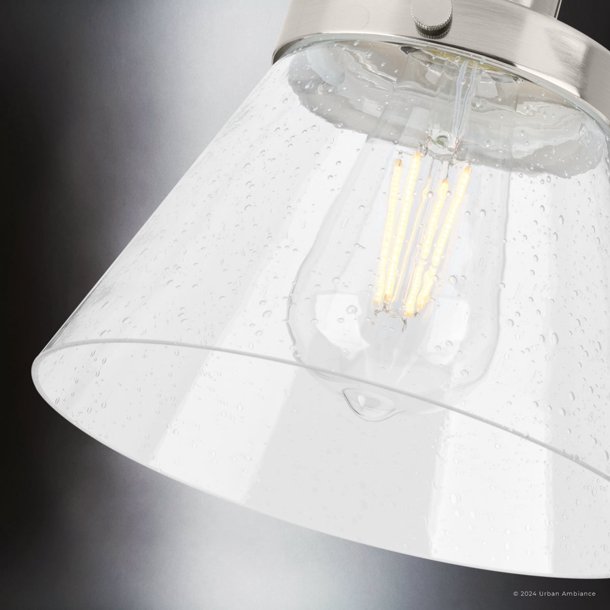 Luxury Modern Farmhouse Ceiling Light, Brushed Nickel, UHP4660
