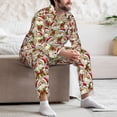thumbnail image 7 of Fotbe Christmas Hat bear Pattern Long Sleeve Pajama Set for Men,Sleepwear Set,2-piece Loungewear Set,Soft PJs Comfy Nightwear with Pockets-Medium, 7 of 7