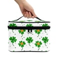 thumbnail image 3 of HELLHERO Shamrock with Hearts Portable Cosmetic Bag Organizer Travel Make Up Organizer Travel Portable Multi-Function Makeup Organizer Zipper Bridesmaid, 3 of 6