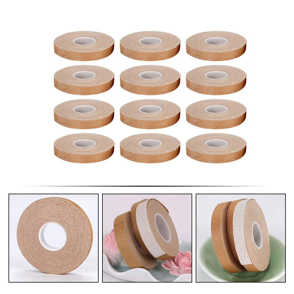 CHICHUMID Breathable Finger Tapes for Guzheng and Pipa Players AntiAllergic Elastic Cloth 12 Pcs Brown