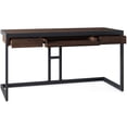 thumbnail image 3 of Allora 60" Industrial Solid Wood Computer Desk in Charcoal Brown, 3 of 7