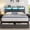 Rustic Gray, variant on Lifezone Queen Bed Frame with 2-Tier Storage Headboard, Metal Bed Frame with Storage Drawers & Built-in Charging Station & LED, Noise-Free, No Box Spring Needed, Easy Assembly, Retro Brown
