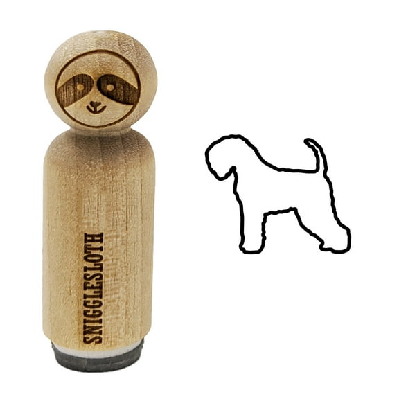 Soft Coated Wheaten Terrier Dog Outline Rubber Stamp for Scrapbooking Crafting Stamping - Mini 1/2 Inch