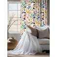 thumbnail image 4 of Sheer Curtains 72 Inches Long, Colorful Eucalyptus Leaves Semi Sheer Curtains Light Filtering Window Treatment, Watercolor Botanical Modern Art Privacy Voile Drapes for Living Room 52x72 Inch, 4 of 7
