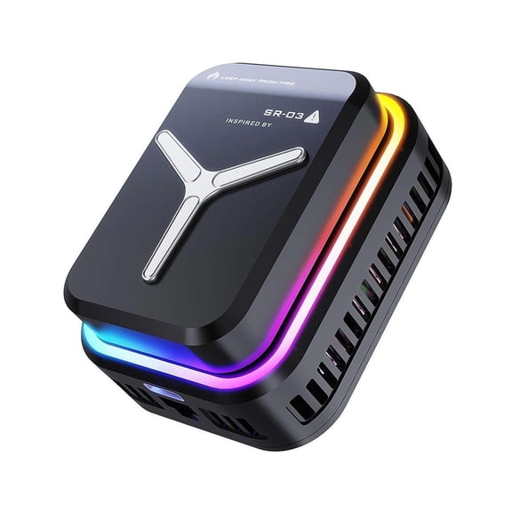 ZHENYEMEI 2-in-1 Magnetic Clip-On Phone Cooler,Magnetic Phone Cooler for Gaming,Low Noise USB Cooling Fan with RGB Light,Semiconductor Cooling Cellphone Radiator,for Gaming,Video Calls,Live (Black)