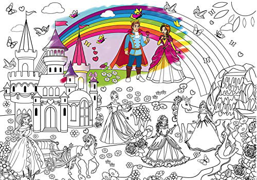 Coloring pages for kids and adults Color me posters for family Big giant coloring poster colorings for children Zooland 33.08 x 46.5 in