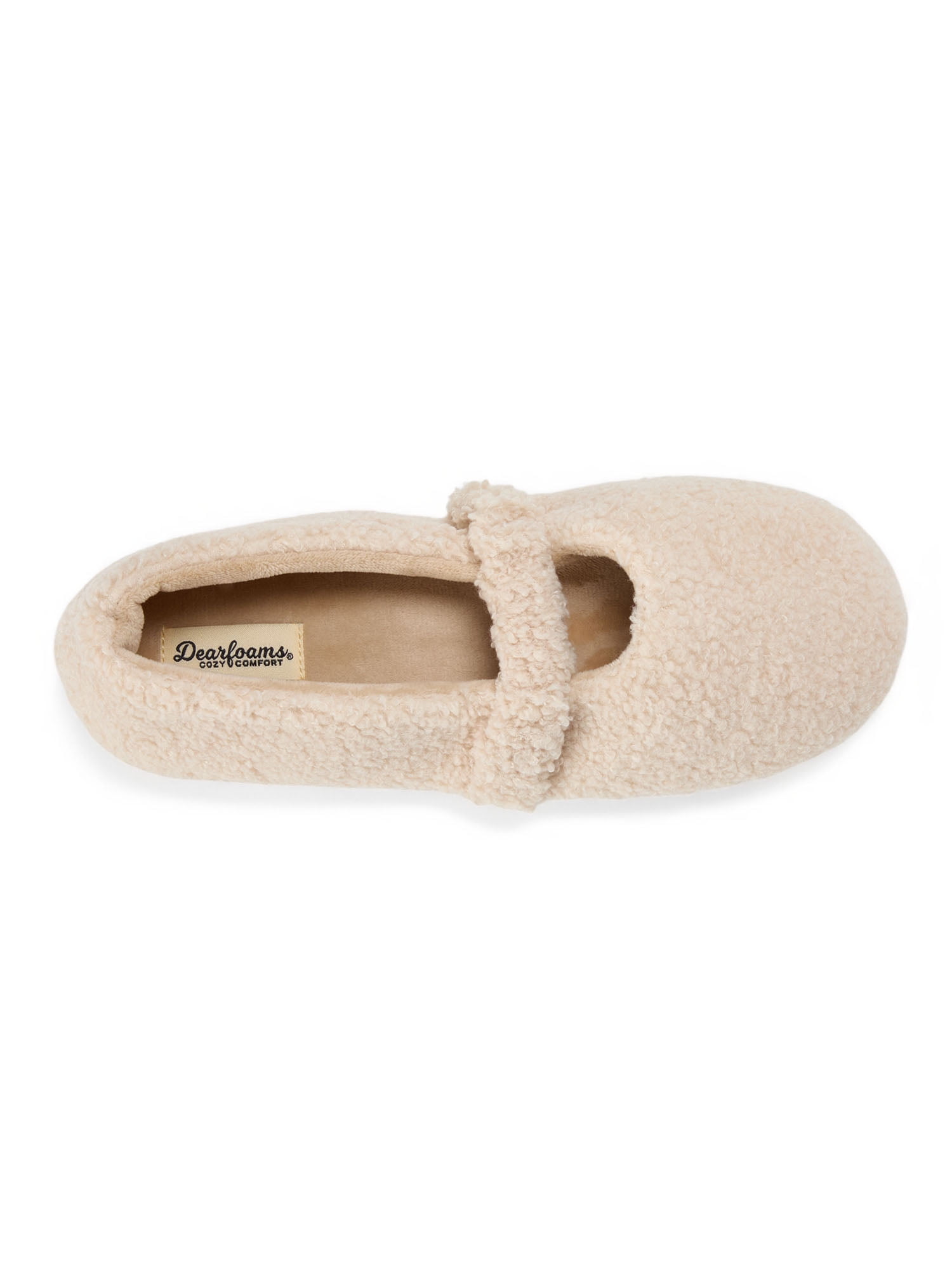 Dearfoams Cozy Comfort Women's Mary Jane Ballerina Slippers