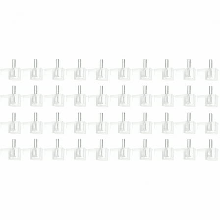 LAMIRO Cupboard Shelf Pegs Kitchen Cabinet Support Nail Plastic Shelves Holders Bracket 40 Pcs