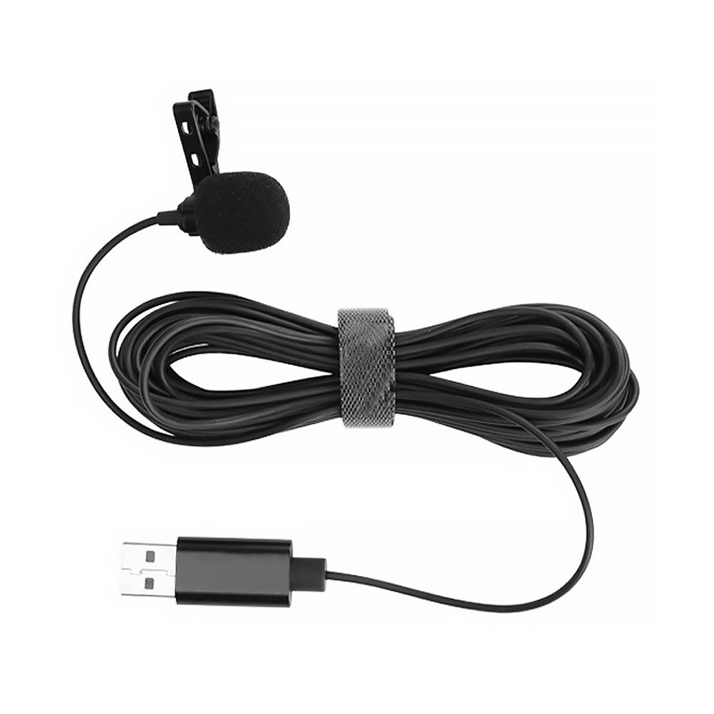 Hytrove Professional USB Lavalier Lapel Microphone Black for Computer Recording Live Streaming Podcasting and Online Broadcast