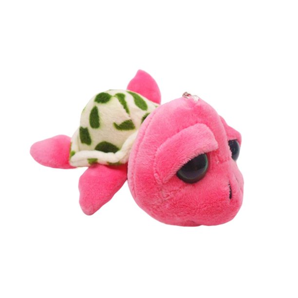 Llavero con colgante de felpa de tortuga para niños, Bolsa Escolar, Mini llavero de muñeca de Animal, llavero de bolsa de felpa, juguetes colgantes para niños, 6CM