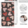 thumbnail image 2 of SKYSONIC 2 Pack Hearts Valentine's Day Hand Towels, XOXO Love Pattern Kitchen Towel Ultra Soft and Absorbent,Decorative Fingertip Face Towel for Bathroom Hotel, 28.3"x14.4", 2 of 6