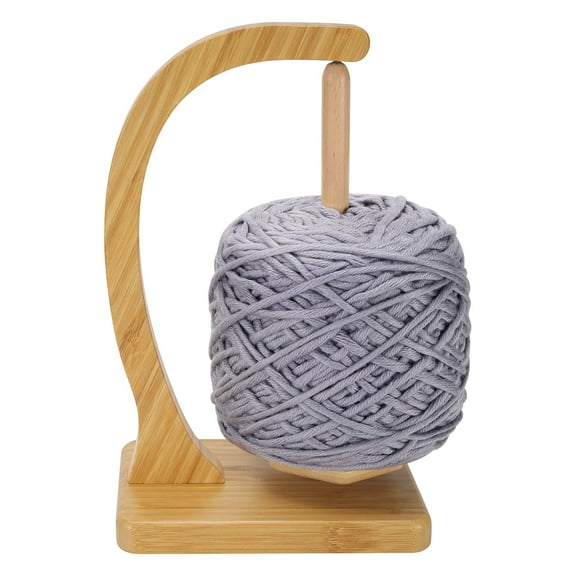 Artowell Magnetic Yarn Holder Spinner – 1 Pack Wooden Crochet & Knitting Organizer, Yarn Storage Stand for Crafters, Hexagon Base (Bamboo)