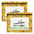 thumbnail image 2 of Yellow Roses 3-Ring Binder Pouches A4 Size Zipper Pocket File Storage 2 Packs, 2 of 6