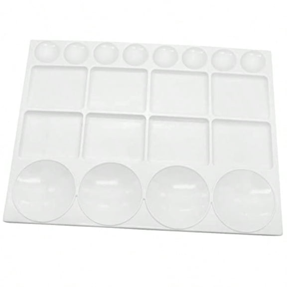 20 Well Watercolor Paint Tray Palette Pallet Acrylic Painting Mixing Plastic Artist Large Square Palette 13 x 10 Inches White 1PCS