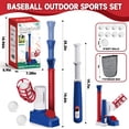 thumbnail image 4 of Caunedy T Ball Set,Step on Pitching Machine,Adjustable Batting Tee,Retractable Baseball Bat,8 Pop up Balls,Outdoor Sport Toy Games for Kids Boys Girls 3-8, 4 of 8