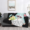 thumbnail image 2 of Disketp Summer Gnome,Cute Gnome Flannel Blankets - Thick and Warm Blanket for Winter, Soft Fuzzy Plush King Blanket for All Seasons50"x40", 2 of 6