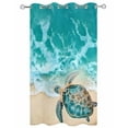 thumbnail image 2 of nqOlkjepod Outdoor Curtains for Patio Waterproof, Turtle Outdoor Privacy Panels Grommet, Coastal Seaside Nature Ocean Marine Animal Blackout Outside Curtains for Porch/Cabana 54"x95", 1 Panel, 2 of 8