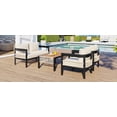 thumbnail image 3 of Euroco Multi-person Outdoor Iron Sofa Set with A table, Rattan Decoration, Waterproof, Rust-proof, Suitable for Garden, Lawn Use, 3 of 9