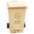 thumbnail image 3 of Cubo de basura volteable Rompecabezas Construcción Juguetes Manualidades Educación temprana Adorno Madera reciclable, 3 of 9