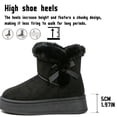 thumbnail image 6 of Knivor Side Bow Platform Ankle Snow Boots for Women Suede Faux Fur Cuff Short Winter Booties Slip On Non Slip Thick Sole Indoor Outdoor Warm Cold Weather Shoes, 6 of 9