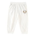thumbnail image 3 of SROBPTY Toddler Girls Pants Solid Elastic Waist Straight Leg Breathable Casual Trousers for 1-3Y, 3 of 5