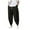 Black, variant on Krdevn Men's Casual Harem Pants Loose Fit Elastic Waist Wide Leg Solid Color Comfortable Trousers,Color: Coffee Size: L