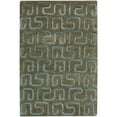 thumbnail image 7 of SAFAVIEH Soho Benson Geometric Wool Area Rug, Brown/Light Blue, 2' x 3', 7 of 7