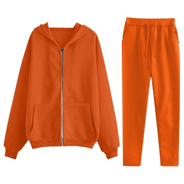Timdgard Fall Outfits for Women Zip up Jackets Pants Sweatsuit 2 Piece Matching Lounge Sets Fashion