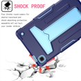 thumbnail image 4 of Dteck Case for Samsung Galaxy Tab A7 Lite 8.7-inch SM-T220 T225 (2021 Released),Shockproof Armor 3 Layer Protection Hybrid Rubber Hard PC Back Kickstand Cover,Navy+Blue, 4 of 4