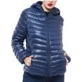 thumbnail image 1 of Rokka&Rolla Women's Ultra-Light REAL DOWN Jacket Packable Puffer Coat, 1 of 11
