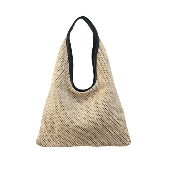 GASTROPOD Large Straw Shoulder Bag, Hand-woven Tote Purse Beach Bag for Work, Travel, College