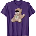thumbnail image 1 of Cute Teddy Bear Animal Wearing Sunglasses Funny Waving Toy T-Shirt, 1 of 1