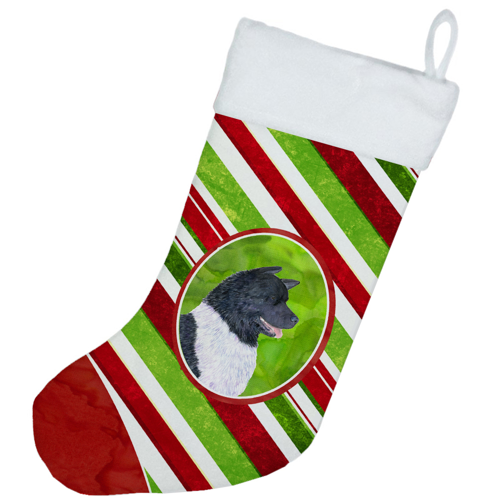 Carolines Treasures SS4590-CS Akita Winter Snowflakes Christmas Stocking SS4590 Large multicolor