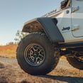 thumbnail image 3 of RockTrix RT118 17 inch Wheel Compatible with Jeep Wrangler JK JL 17x9 5x5 Wheels (-12mm Offset, 4.5in Backspace) 5x5 PCD, 71.5mm Bore, Milled Gloss Gunmetal Gray Wheels, Also fits Gladiator JT Rims, 3 of 8
