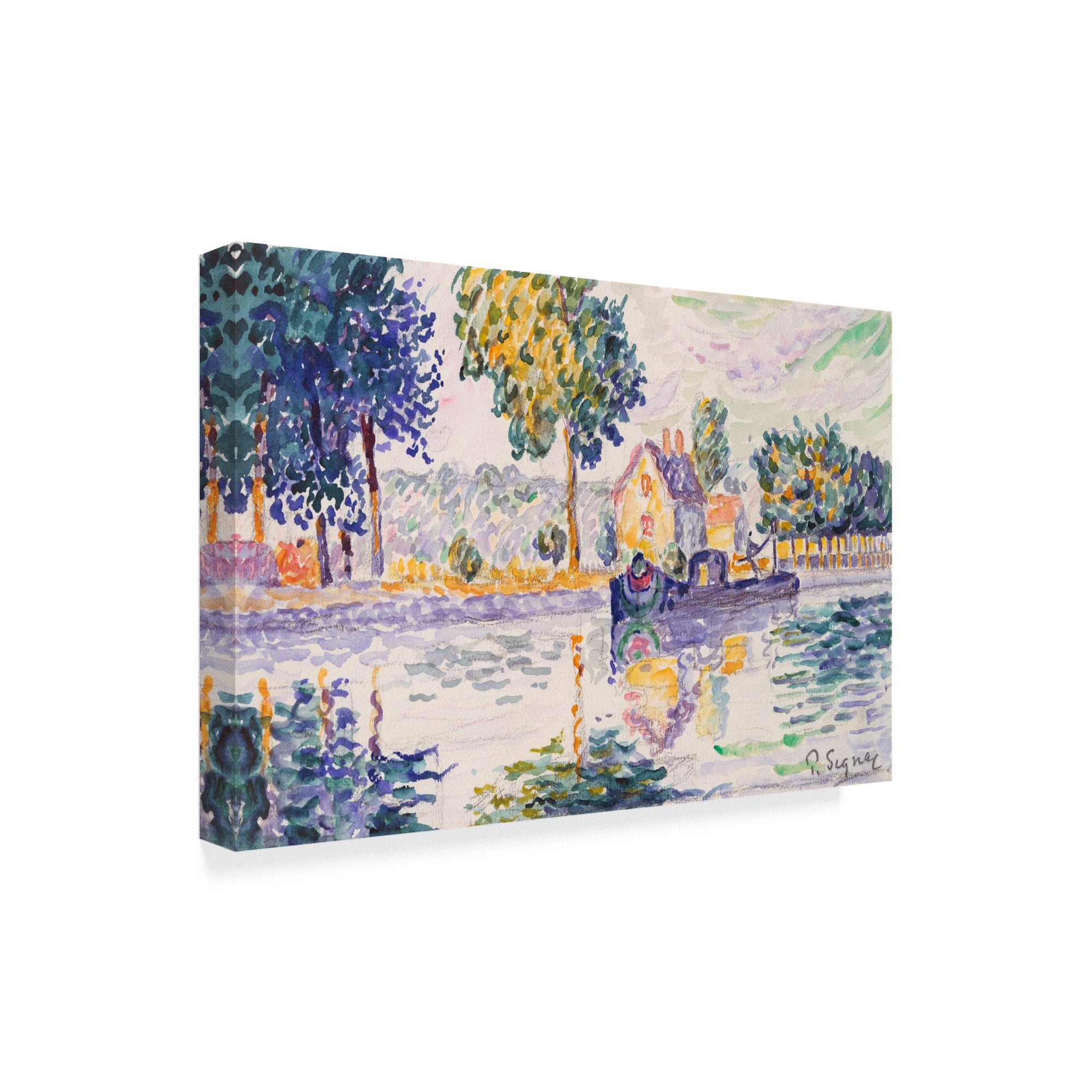 Trademark Fine Art 'View of the Seine, Samois' Canvas Art by Paul Signac