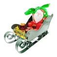 thumbnail image 1 of Adorno de trineo navideño, decoración navideña, modelo de trineo artesanal, decoración navideña, trineo de Papá Noel para centro de mesa, estante Verde, 1 of 8