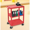 thumbnail image 4 of Luxor 18" x 24" Three Shelf Flat Utility Cart - Red, 4 of 4