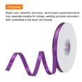 thumbnail image 3 of Unique Bargains 1/4 Inch 25 Yard Satin Ribbon Grosgrain Thin Solid Silk Wedding Bouquet Ribbon for Gift Wrapping Violet Purple, 3 of 7