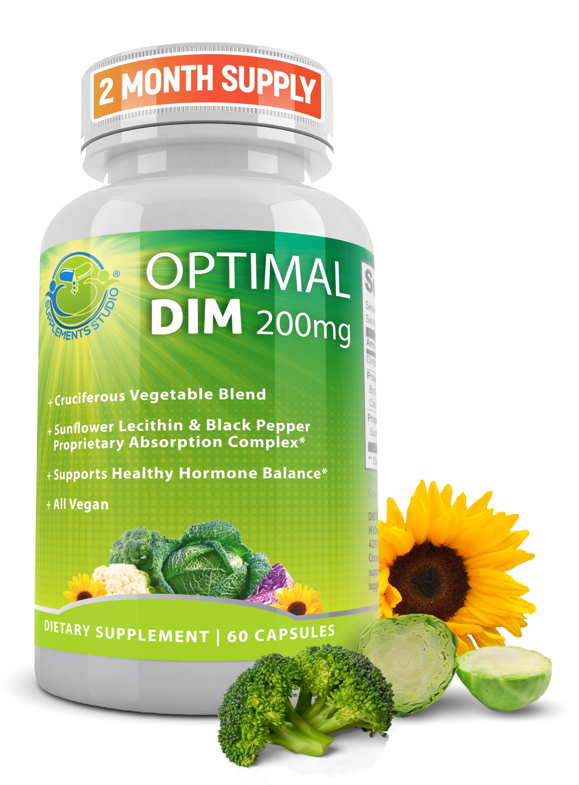Supplements Studio Optimal DIM (Diindolylmethane) Plus Supplement 200mg