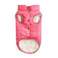 thumbnail image 3 of Zhuge Chaqueta de invierno cortavientos para perros: abrigo cálido de 2 capas con forro polar para perros pequeños, medianos y grandes | Chaleco para clima frío (3XL, rosa), 3 of 4