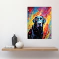 thumbnail image 4 of Black Labrador Retriever Dog Lover Gift Pet Portrait Vibrant Colourful Artwork Painting Large Wall Art Poster Print Thick Paper 18X24 Inch, 4 of 5