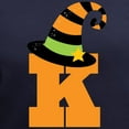 thumbnail image 3 of CafePress - Halloween Letter K Witch Monogram Women's V Neck D - Women's V-Neck Dark T-Shirt, 3 of 4