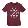 thumbnail image 4 of Pacific North West Mountain Women'S Basic Short Sleeve T-Shirt Burgundy Large, 4 of 5
