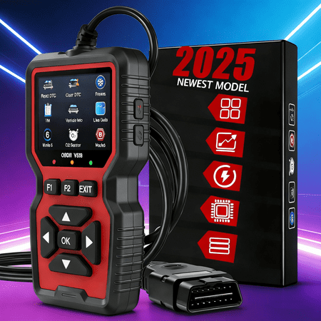 OBD2 Scanner Diagnostic Tool - 35901 DTC Library, Compatible with 98% Vehicles, Data Printing Function