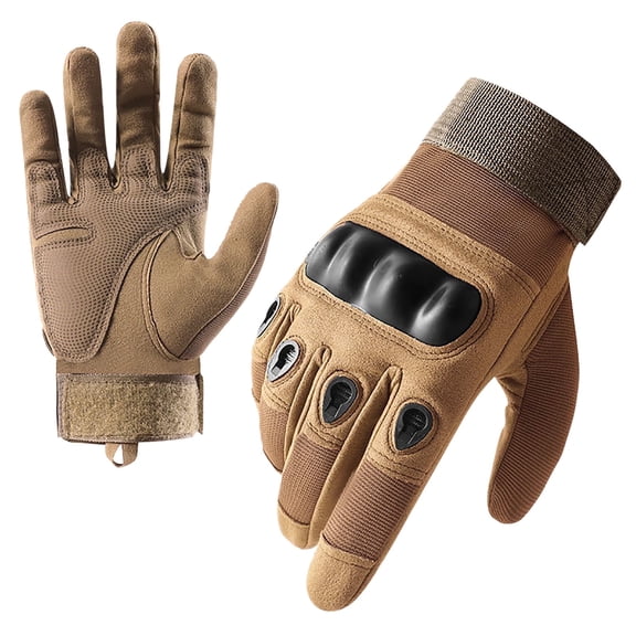 Xfvqtps Mens and Womens Motorcycle Gloves Hook Adjustable Thickened Hard Knuckle Protection Windproof Waterproof Outdoor Hiking Training Shooting Road Cycling Gloves