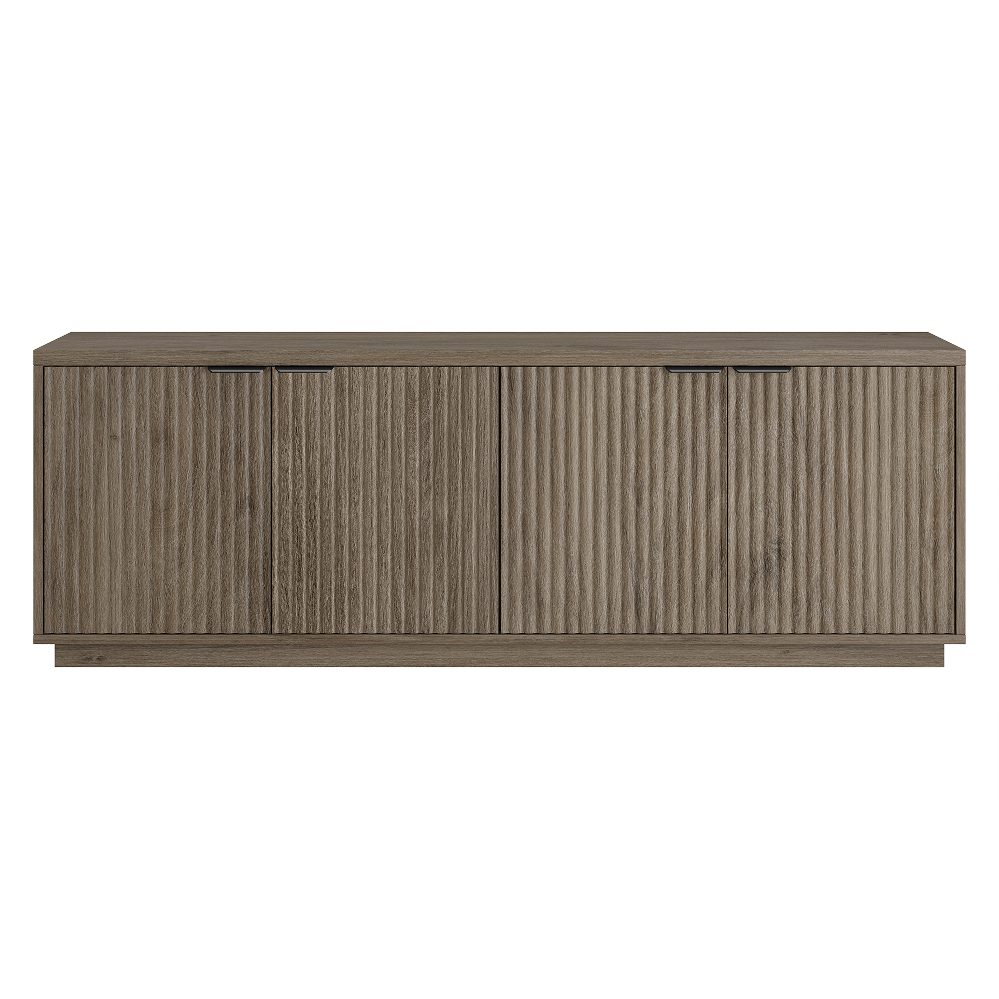 Evelyn&Zoe Mansfield Transitional TV Stand For TVs up to 78", Antiqued Gray Oak