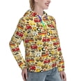 thumbnail image 2 of Yiaed Vehicles Print Womens Casual Hoodies Crew Neck Long Sleeve Sweatshirts With Pocket Pullover Tops Women's Hooded Sweatshirt-XX-Large, 2 of 5