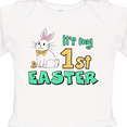 thumbnail image 4 of Inktastic It's My 1st Easter with Cute Chick and Bunny Boys or Girls Long Sleeve Baby Bodysuit, 4 of 5